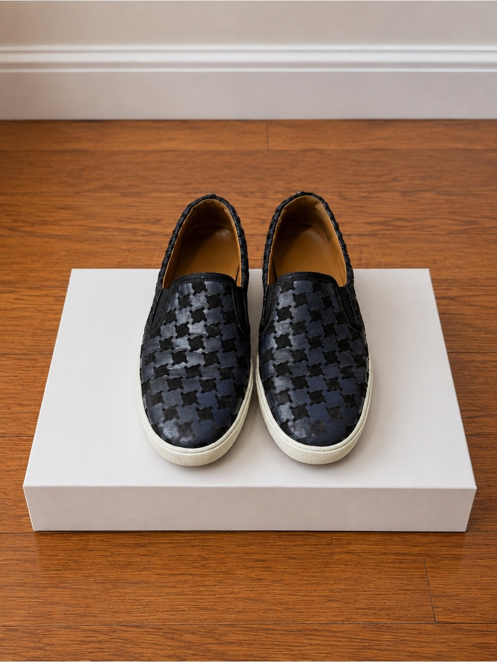 Jimmy Choo Slip-On Women’s Demi Sneakers in Black Pattern